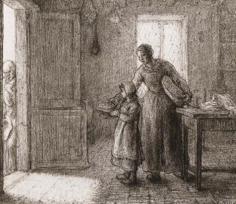 Jean Francois Millet Beggar Norge oil painting art